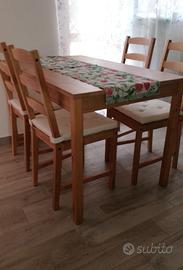 Tavolo 4 posti con 4 sedie