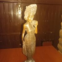 STATUETTA BALINESE Donna vintage antica Bali Indù 