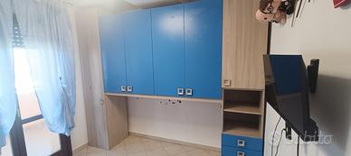 Armadio a Ponte e Letto Singolo