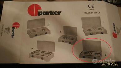 Fornello parker gas metano 2 fuochi