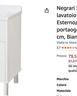 mini lavato in resina pvc x esterni imballato