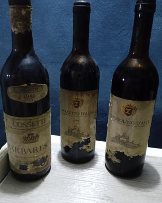 Lotto 3 Bottiglie Vintage Piemonte