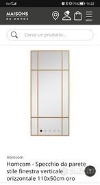 specchio maison du monde 50 x 110 cm