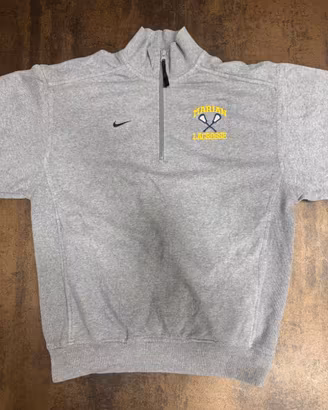 Felpa Nike Mezza Zip Grigia Vintage Marian Lacross