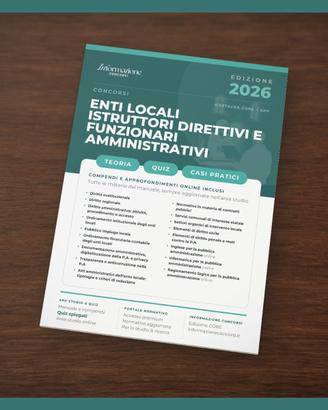 Manuale Concorso Funzionari Enti Locali Core