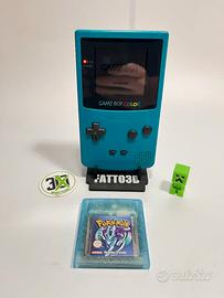 Game Boy Color Teal (Azzurro) + Pokémon Cristallo