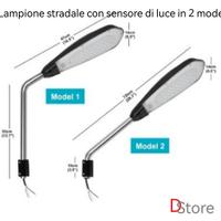 Lampione Stradale da esterno con sensore di luce