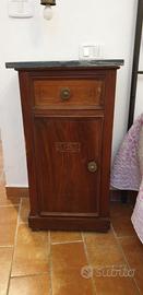 2 comodini con piano in  marmo vintage