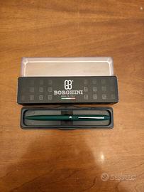 Penna Borghini V5 Verde Satinato Nuova Astuccio
