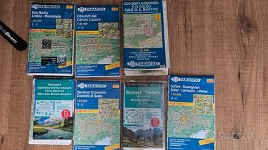 CARTINE TOPOGRAFICHE SENTIERI TREKKING DOLOMITI