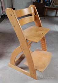 Sedia evolutiva in legno massello