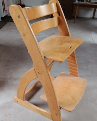 Sedia evolutiva in legno massello