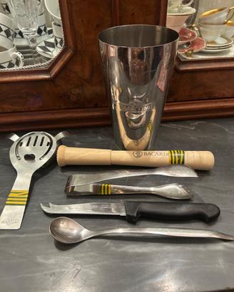 SET VINTAGE MARTINI/BACARDI-BARTENDER -DI QUALITA'