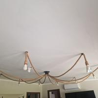 Lampadario in corda per salone o negozio