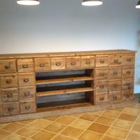 credenza cassettiera legno vecchio cassetti ante