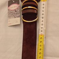 Cintura in vera pelle scamosciata 