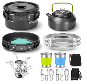 Odoland Pentole Kit da Campeggio, Set di Pentola