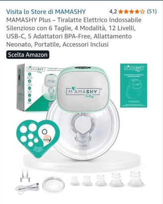 Tiralatte Mamashy Plus + Sacchetti raccogli latte