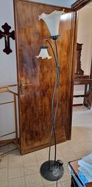 Lampada ferro battuto e vetro murano