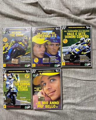 5 DVD Motociclismo Valentino Rossi collezione uff.