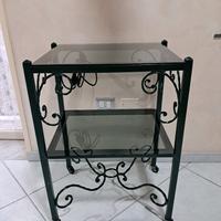 tavolino di vetro d arredamento in ferro battuto