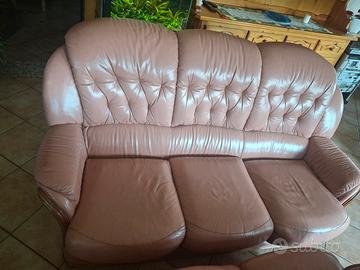 Divano in vera pelle 3+2
