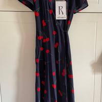 Vestito Stampa Ciliegie Teale Realisation Par Seta