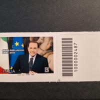 Francobollo codice a barre Berlusconi