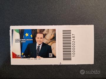Francobollo codice a barre Berlusconi