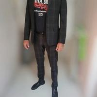 Abito classico uomo – Cotton & Silk, Grigio/Antrac