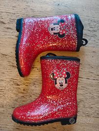 stivaletti pioggia Minnie 27 28 glitterati