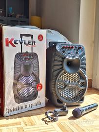 Cassa altoparlante Karaoke bluetooth microfono led