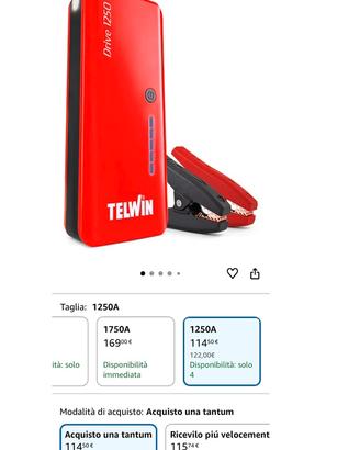 Telewin drive 1250 avviatore booster starter