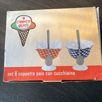 Coppette Gelato 6 Pezzi Nuove