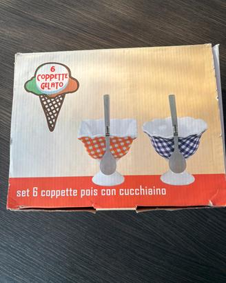 Coppette Gelato 6 Pezzi Nuove