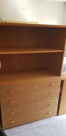 libreria, scrivania e sedia