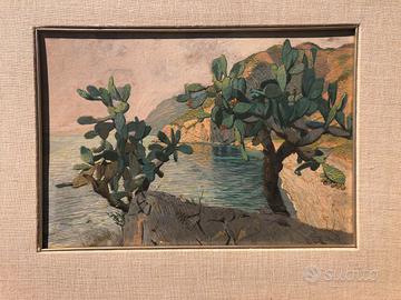 Tempera su cartoncino firmato Francesco Bencivenga