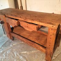 tavolo da falegname in legno