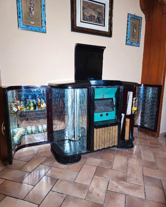 Mobile Bar Anni '30 con Radio d'epoca 