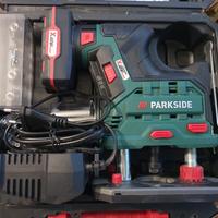 Fresatrice parkside 12V + batteria 4Ah e caricabat