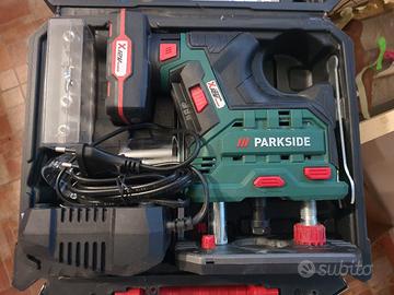 Fresatrice parkside 12V + batteria 4Ah e caricabat