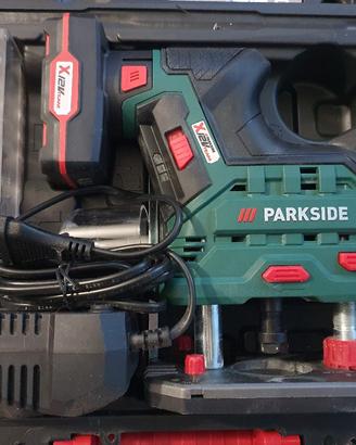 Fresatrice parkside 12V + batteria 4Ah e caricabat