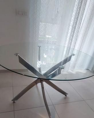 Tavolo in vetro rotondo 