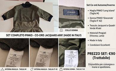 Completo PINKO Co-Ord Jacquard (Maglia + Gonna)