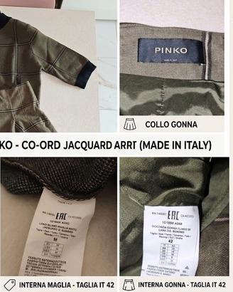 Completo PINKO Co-Ord Jacquard (Maglia + Gonna)