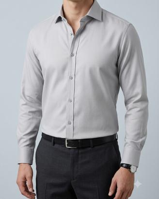Camicia grigia Clayton XL 100% cotone elegante