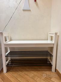 Panchina/scarpiera HEMNES IKEA bianca