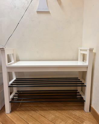 Panchina/scarpiera HEMNES IKEA bianca