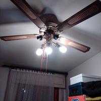 Lampadario e ventola da soffitto 