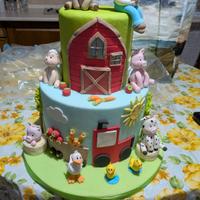 torta scenografica tema fattoria